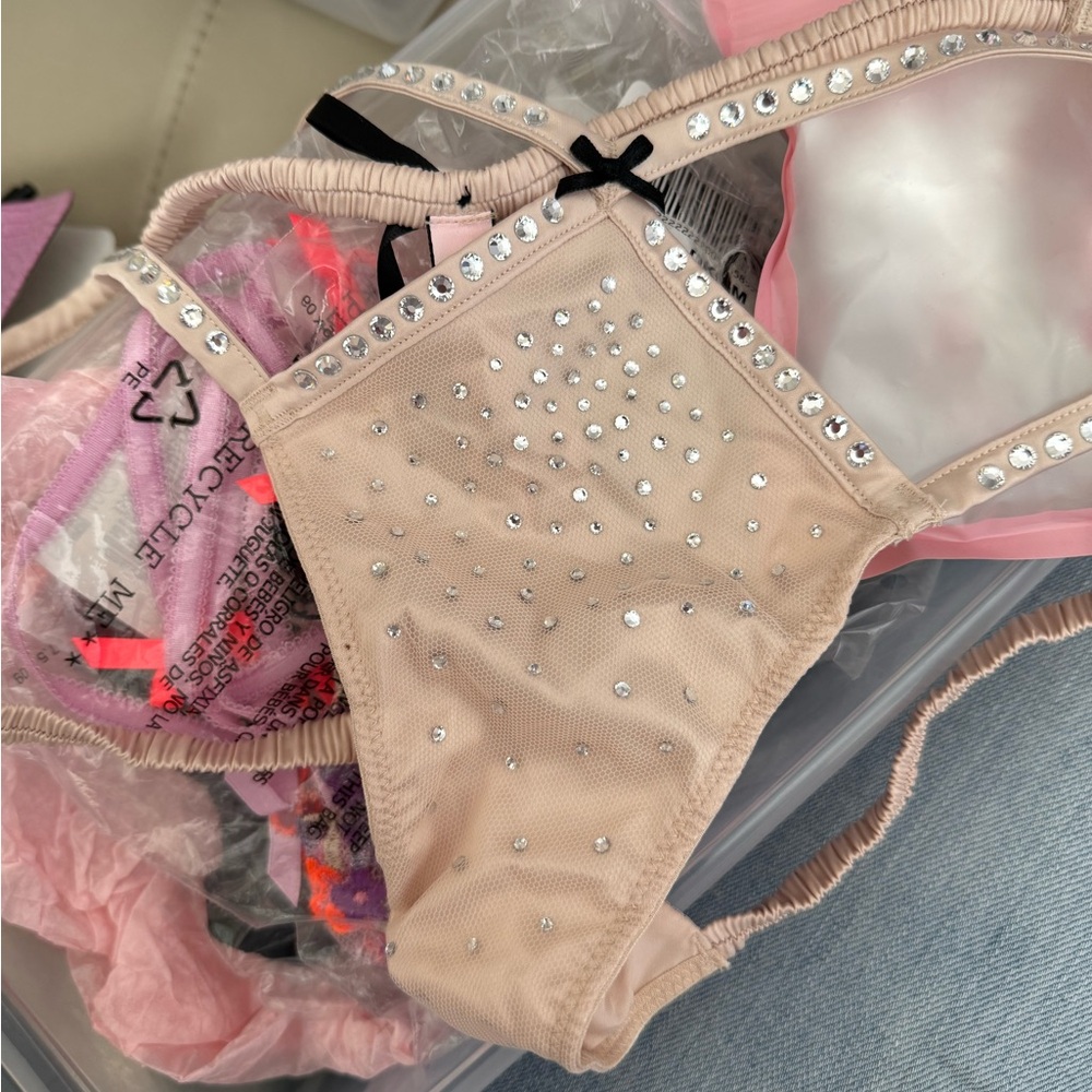 Rhinestone Embellished Bikini Bottom